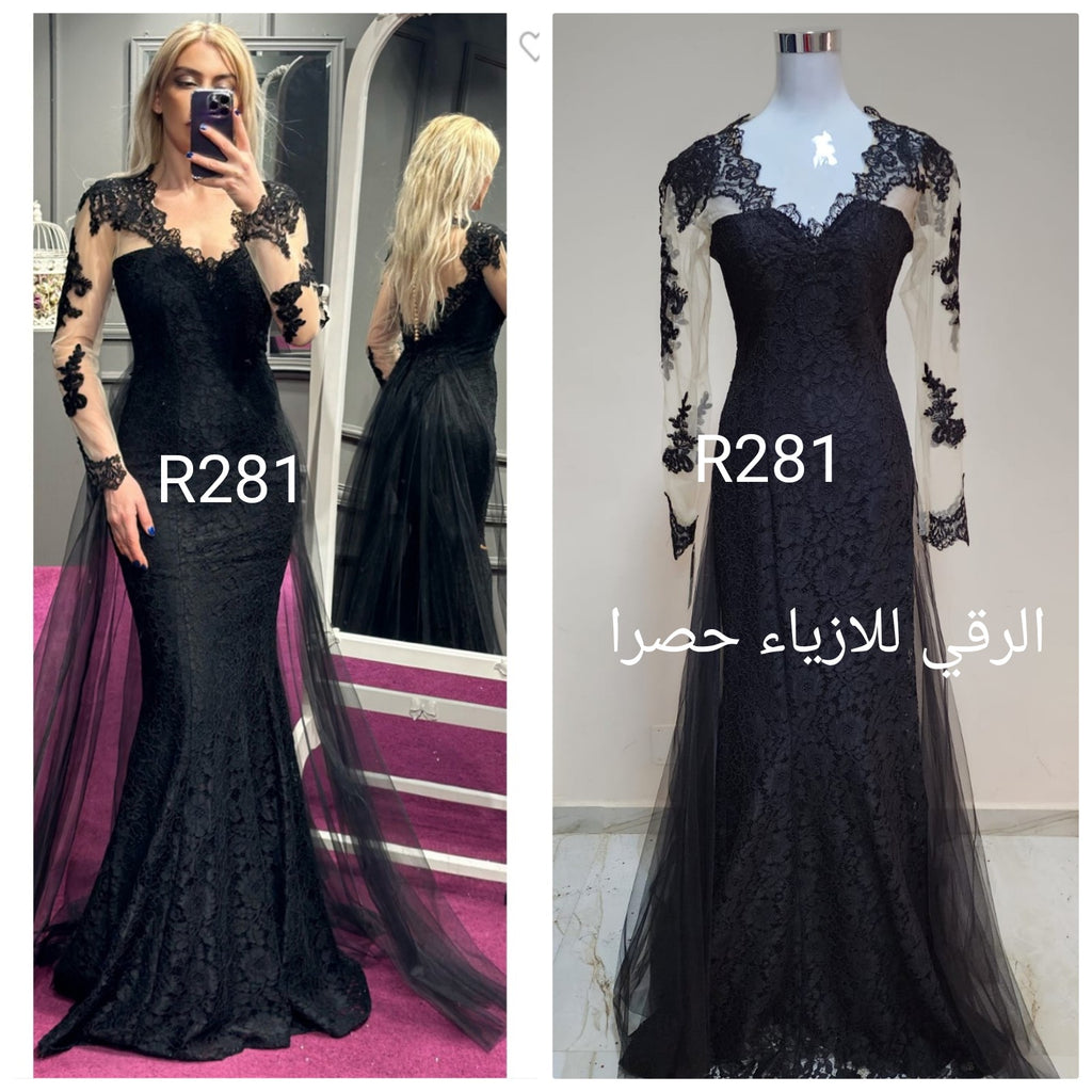 فستان كم قصة سمكة R0287