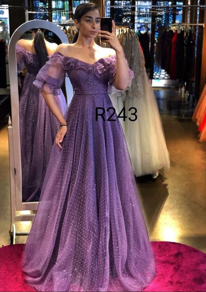 فستان كلوش نص كم R0243