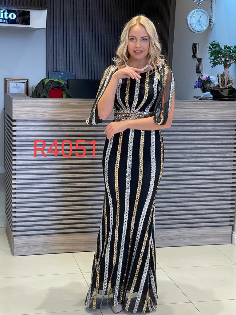 فستان مخطط R4051