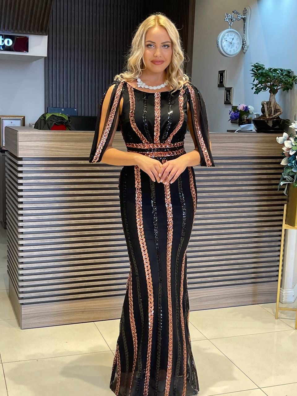 فستان مخطط R4051