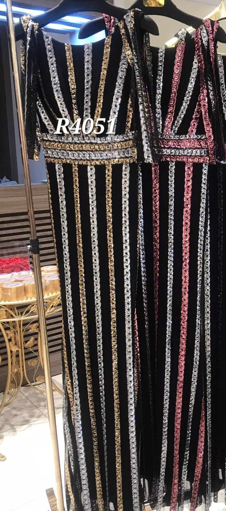 فستان مخطط R4051