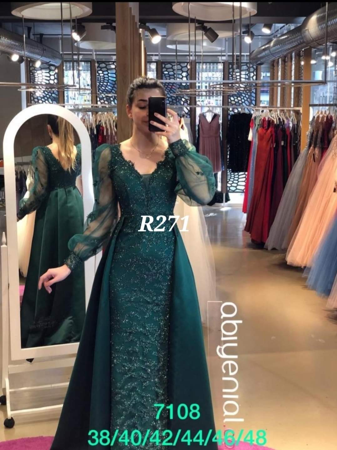 فستان سهرة ستريت مع ردة سيتان R0271