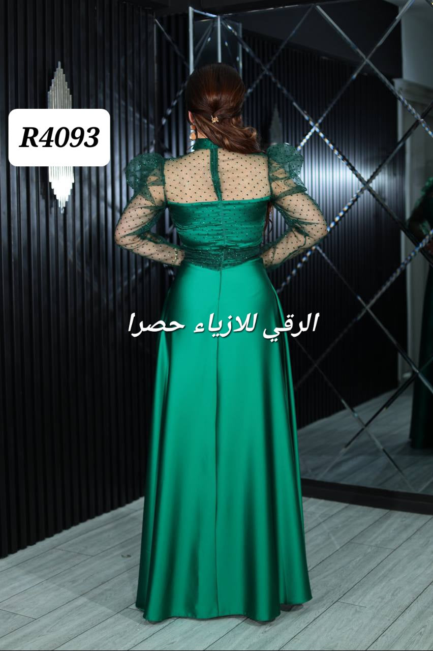 فستان ستان ناعم مميز قطعة واحدة R4093