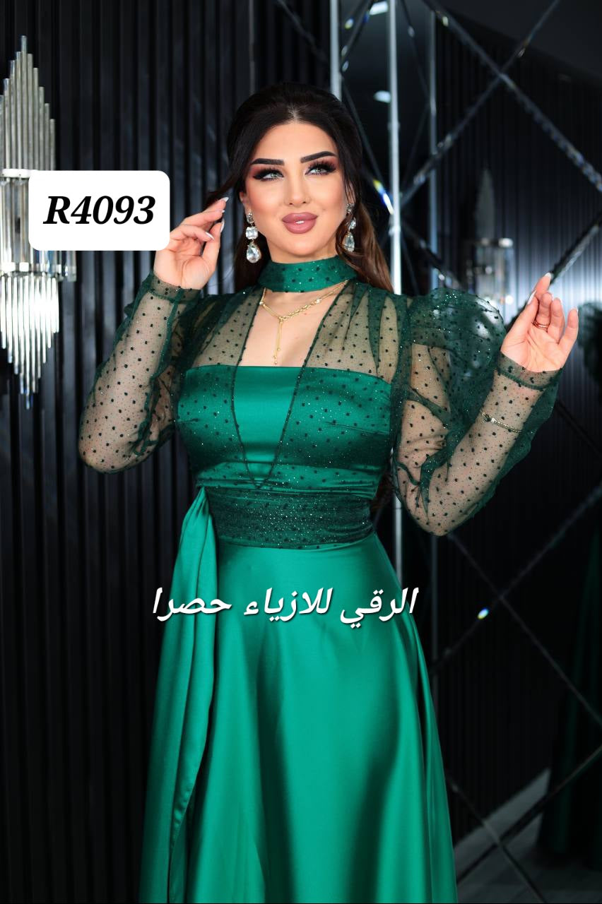 فستان ستان ناعم مميز قطعة واحدة R4093