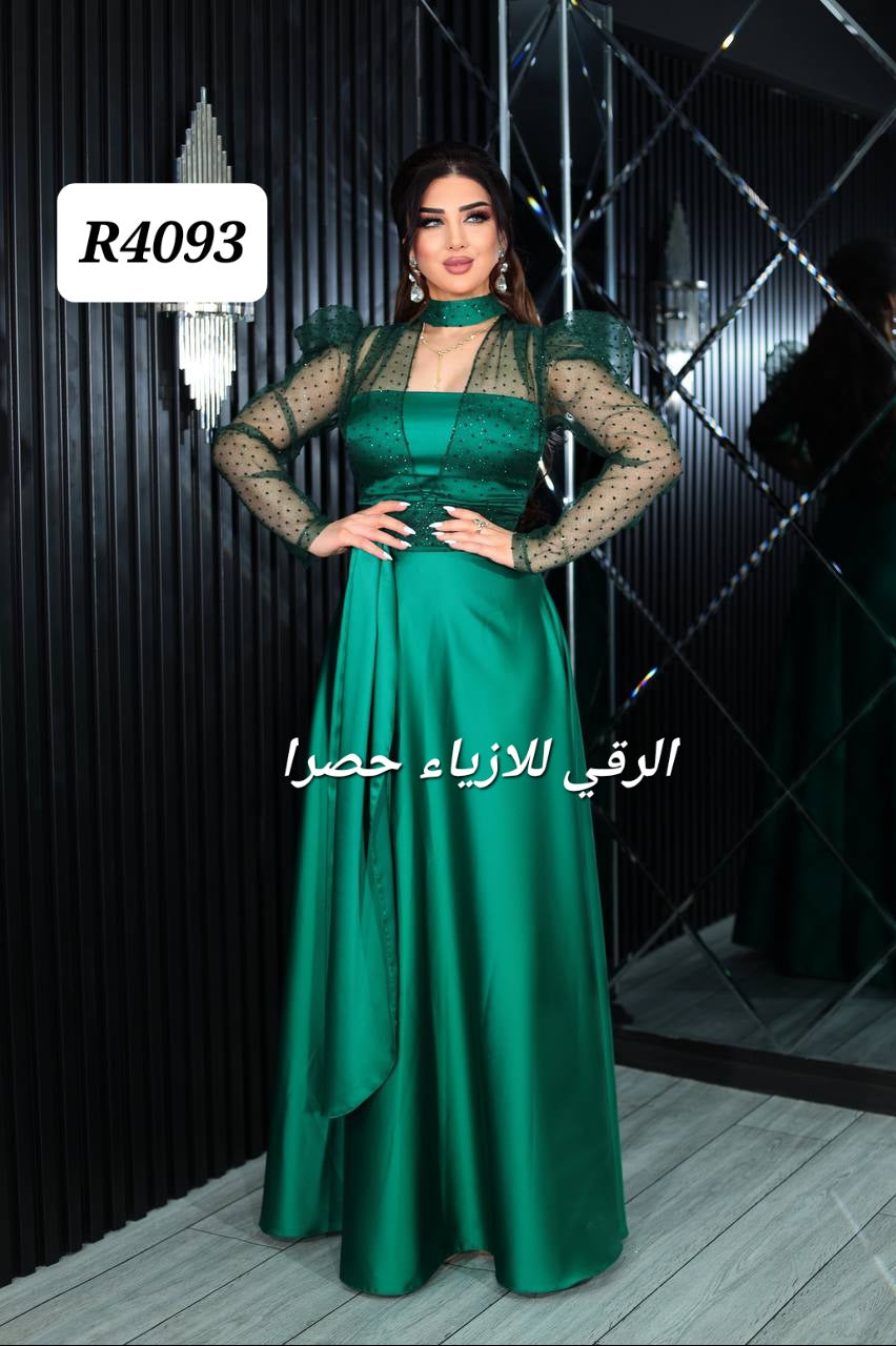 فستان ستان ناعم مميز قطعة واحدة R4093