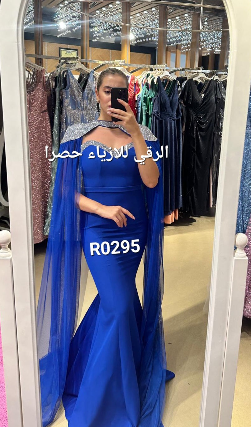 فستان سمكة من قطعتين فستان وشال R0295