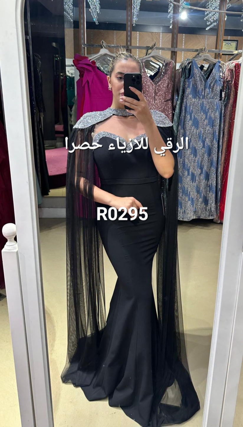 فستان سمكة من قطعتين فستان وشال R0295