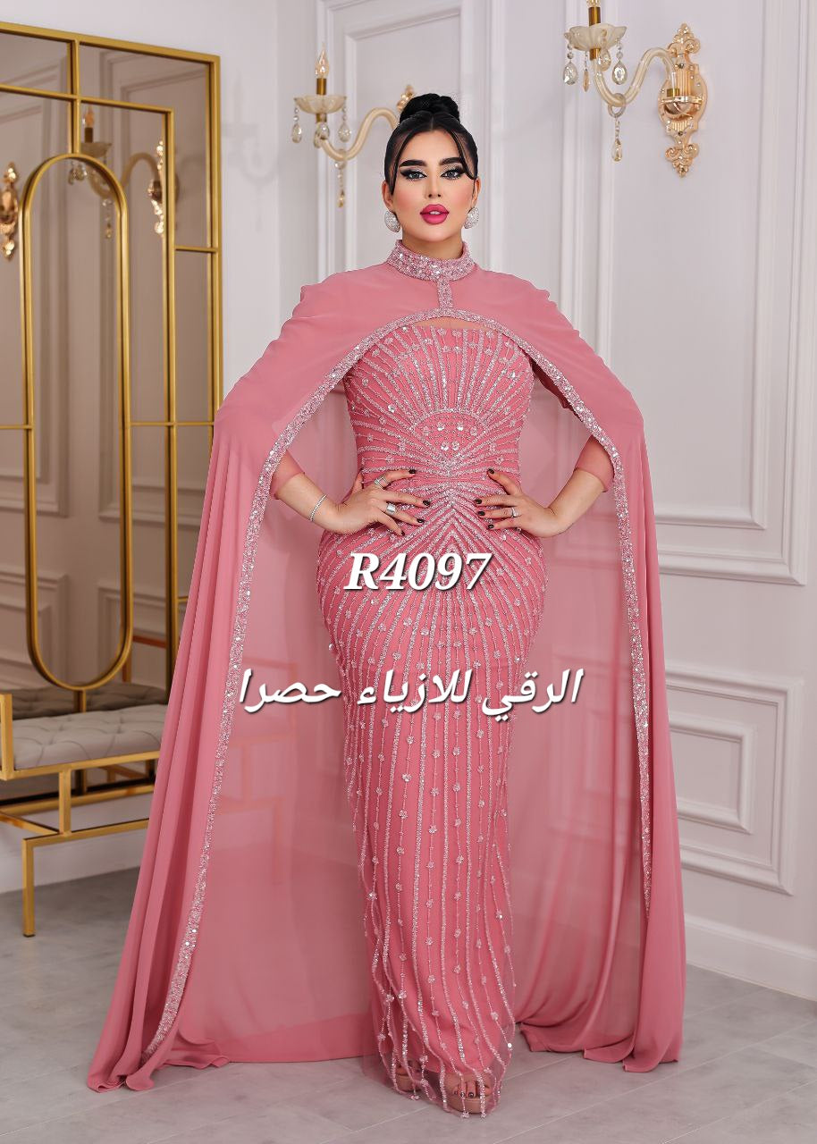 فستان مع شال R4097