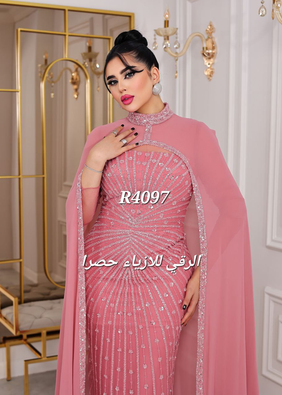 فستان مع شال R4097