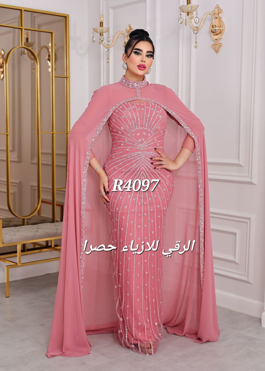فستان مع شال R4097