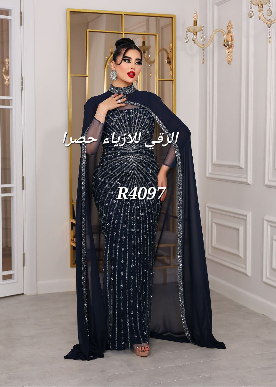 فستان مع شال R4097