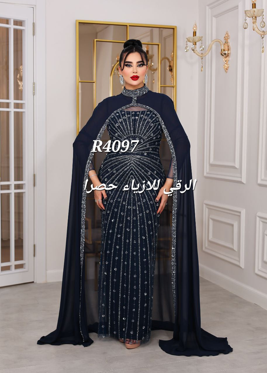 فستان مع شال R4097