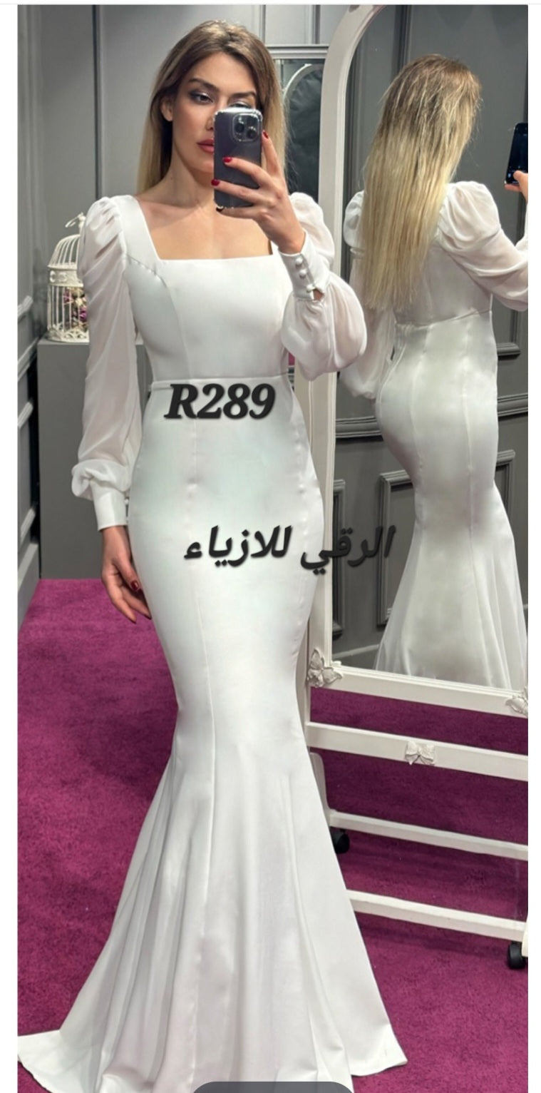 فستان قصة سمكة مميز R0289
