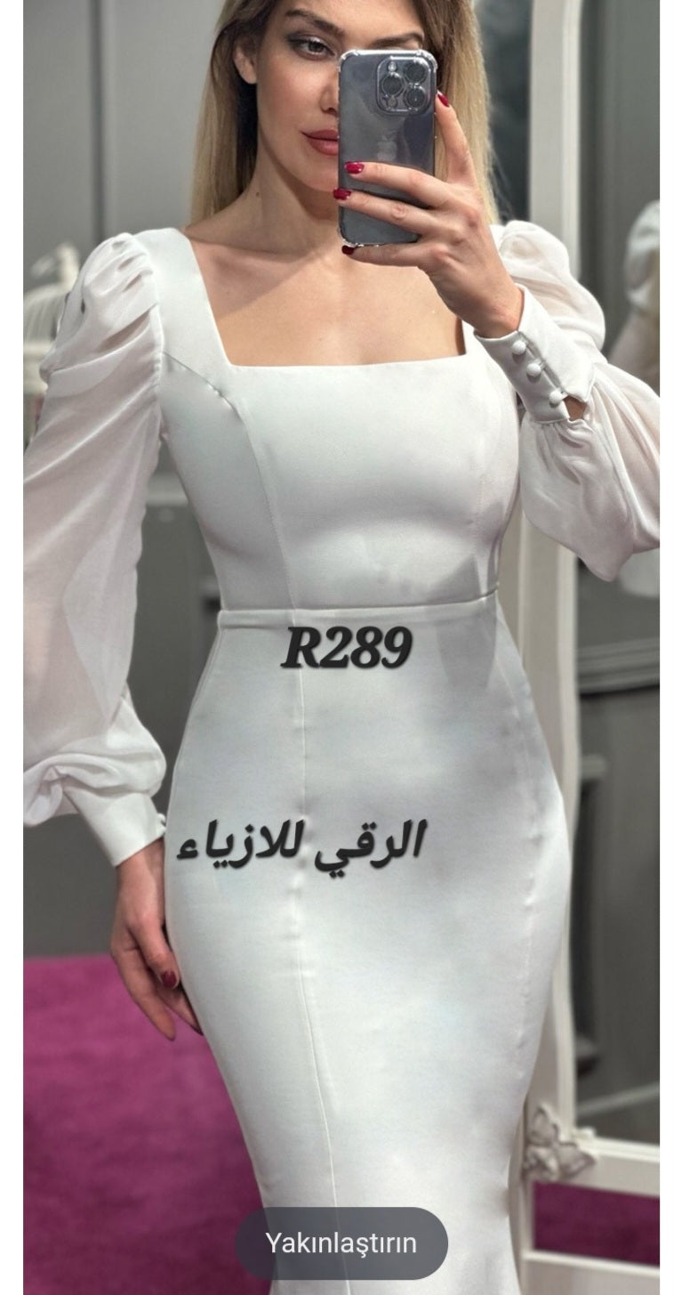 فستان قصة سمكة مميز R0289