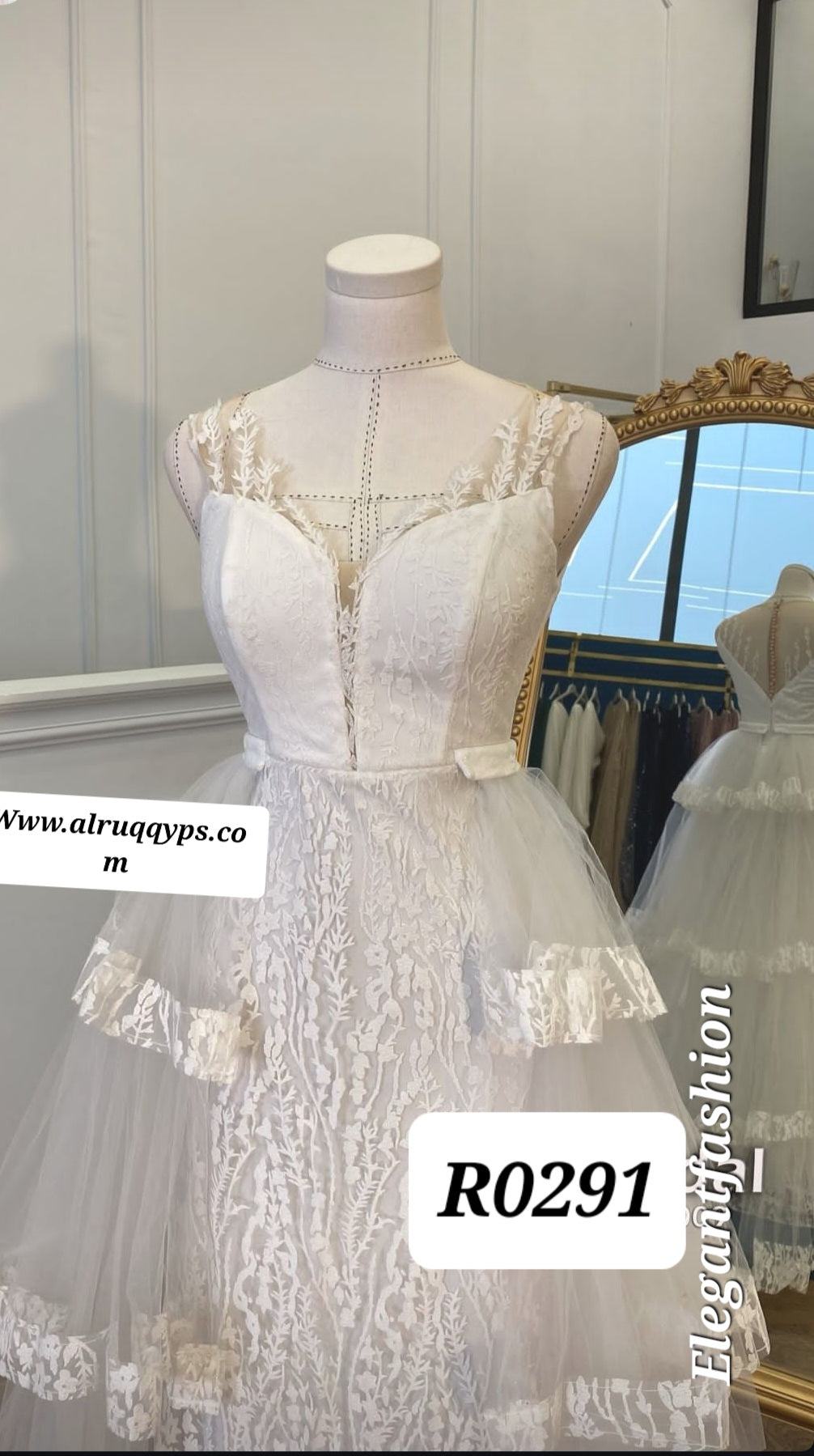 فستان سهرة مميز مع نفاش قابل للازالة R0291