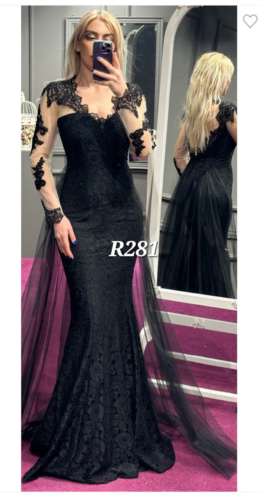 فستان كم قصة سمكة R0287