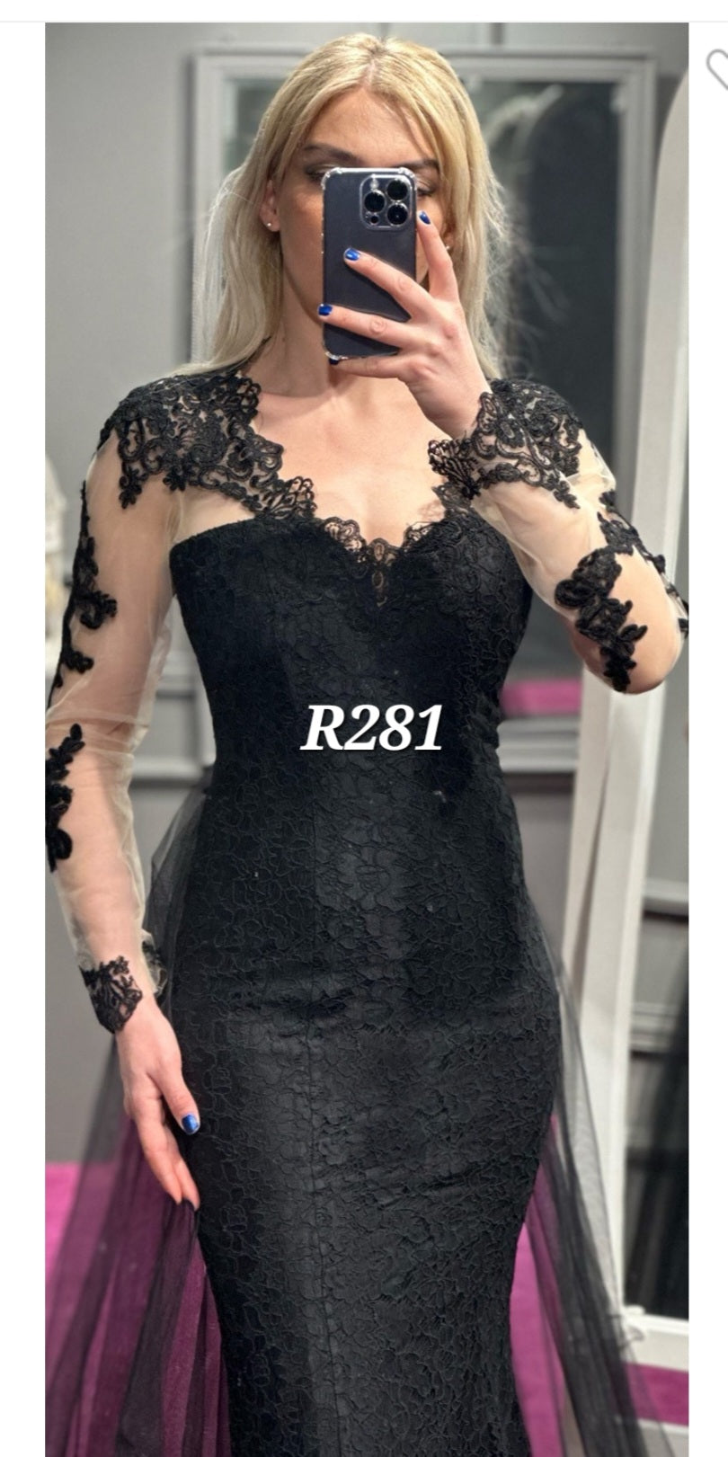 فستان كم قصة سمكة R0287