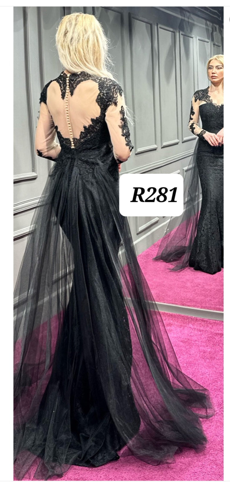 فستان كم قصة سمكة R0287