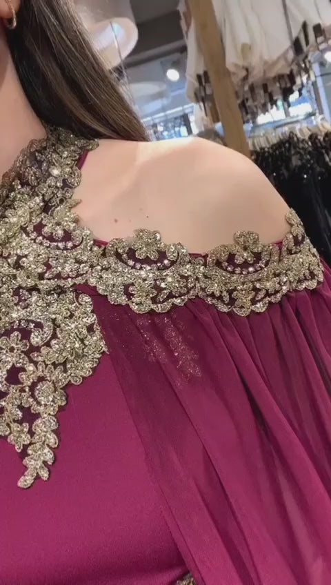 فستان سهرة ثقيل من قطعتين R0231