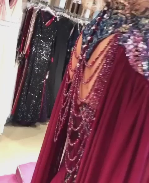 فستان سهرة قطعتين